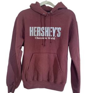 Hershey’s Chocolate World Y2K Hoodie Womens Small Brown Tourist Americana